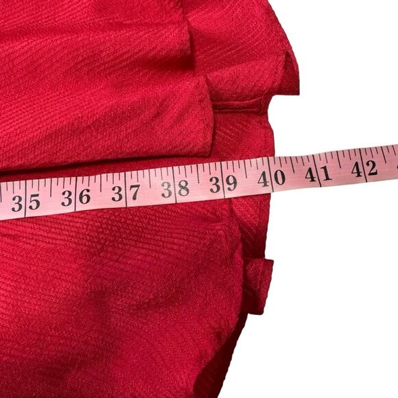 & Other Stories Frill Hem Red Long Sleeve Dress - Picture 14 of 14